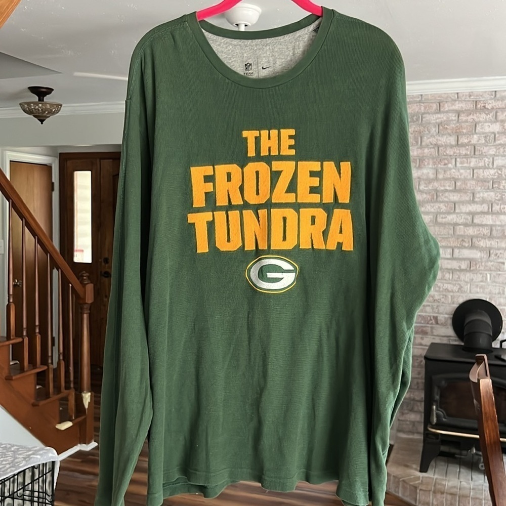 XXL Nike Green Bay Packers Green Thermal Long Sleeve